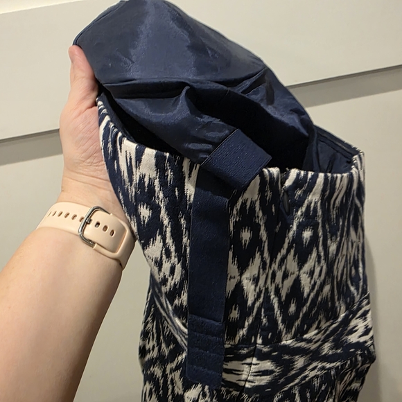 Banana Republic Womens Blue/White Strapless Pencil Dress 4 Aztec Party Elegant - Picture 8 of 12